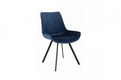 Palle von Wohnglücklich - Stuhl 5088 Samt aqua-blau