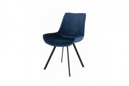 Palle von Wohnglücklich - Stuhl 5088 Samt aqua-blau