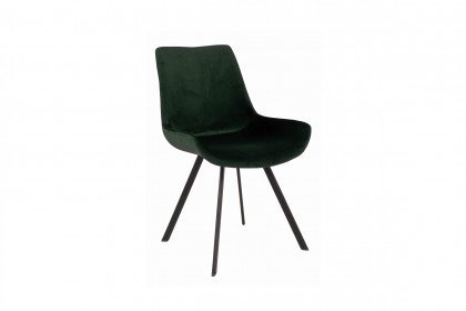 Palle von Wohnglücklich - Stuhl 5089 Samt dunkelgrün