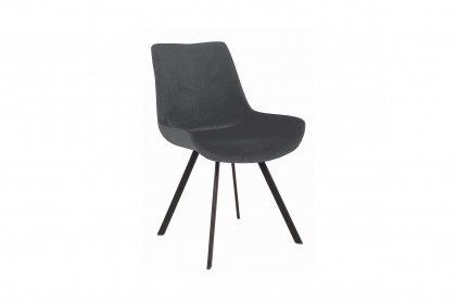 Palle von Wohnglücklich - Stuhl 5087 Samt grau