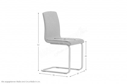 Jessica von Dudinger - Schwingstuhl mit grauem Bezug/ Holzrücken