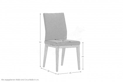 Laura-dining von Dudinger - Stuhl aus Eiche geölt/ Bezug taupe