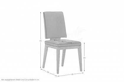 Martina-dining von Dudinger - Stuhl aus Eiche geölt/ Microfaserbezug