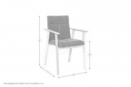 Arona von Standard Furniture - Armlehnstuhl grün/ Eiche bianco