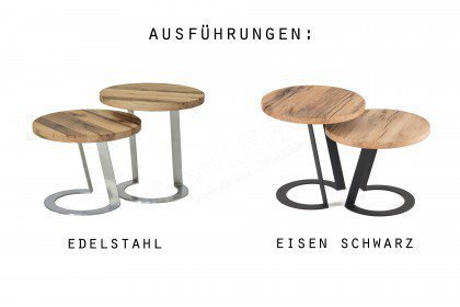 EAB von Henke Möbel - Beistelltische aus Altholz-Eiche/ Schwarz