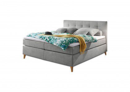 Larina von Skandinavische Möbel - Boxspringbett 180 grau