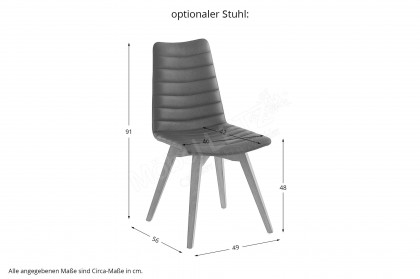 Olympia Turin von SIT Mobilia - Esstisch in Keramik Beton dunkel