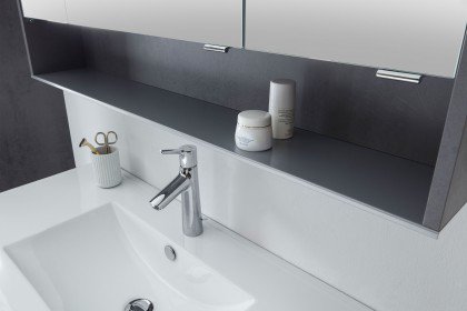 Serie 6040 von Pelipal - Badezimmer in Glas weiß/ Oxid grau
