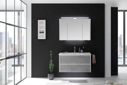 Serie 6040 von Pelipal - Badezimmer oxid dunkelgrau/ weiß