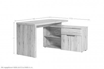 Cuuba Libre 150 von Jahnke - Schreibtisch mit Sideboard