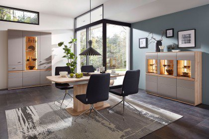 MCA furniture Esstisch Nagano hellgrau und schwarz matt | Möbel Letz - Ihr  Online-Shop