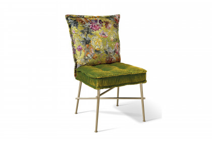 Ohlinda von Bretz - Esstisch in Burnt Oak & gold schimmernd