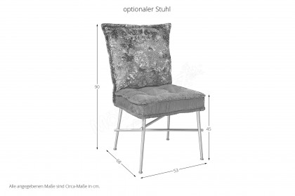Ohlinda von Bretz - Esstisch in Burnt Oak & gold schimmernd