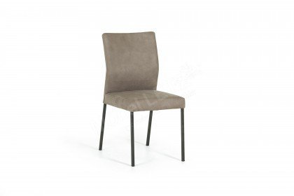 Katla von Carega Design - Stuhl Microfaser silver/ matt lackiert