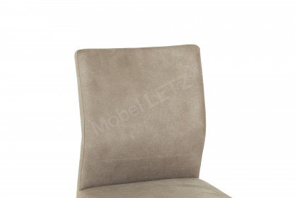 Katla von Carega Design - Stuhl Microfaser silver/ matt lackiert