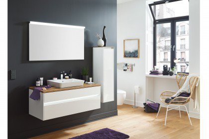 Unique von puris - Badezimmer in Weiß Hochglanz