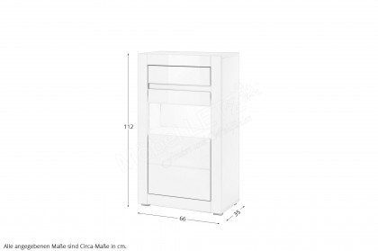 Carat von Kollektion Letz - Vitrine 7W i2 CA 20 weiß Hochglanz