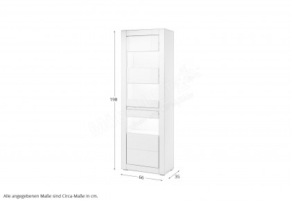 Carat von Kollektion Letz - Vitrine 7W i2 CA 23 weiß Hochglanz