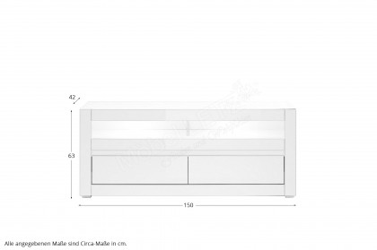 Carat von Kollektion Letz - Lowboard 7W i2 CA 30 in Weiß Hochglanz