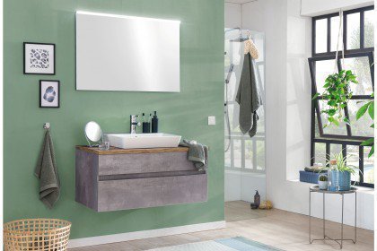 Zooms von puris - Badezimmer in Betonoptik/ Hunton Eiche