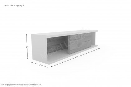 New York von Priess Möbel - Midischrank lichtweiß/ Risseiche