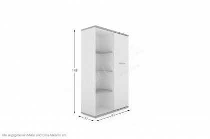 New York von Priess Möbel - Midischrank lichtweiß/ Risseiche