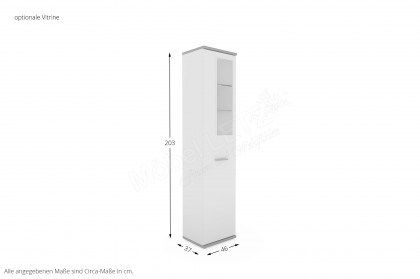 New York von Priess Möbel - Midischrank lichtweiß/ Risseiche