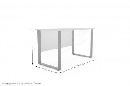 New York von Priess Möbel - Schreibtisch mit Rückwand