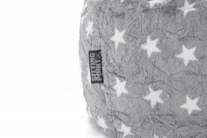 BeanBag Fluffy Stars von Magma Heimtex - Sitzsack Sterne grau XL