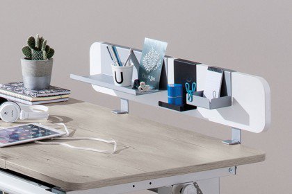 Diego 120 von Paidi - Schreibtisch mit weißem Gestell - Eiche