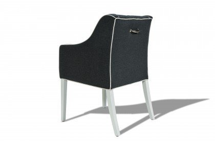 Maisonette von Wehrsdorfer - Stuhl in Dark-Grey mit Armlehnen