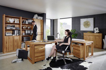 Arcona von Gradel - Büromöbelset Wildeiche mit Eckschreibtisch