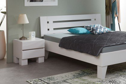 Premium von BED BOX - weißes Holzbett aus Buchenholz