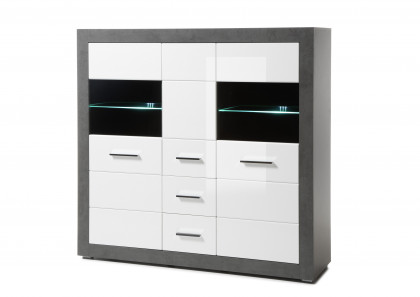 Etero von Kollektion Letz - Highboard 88 i8 EO 53 weiß Hochglanz