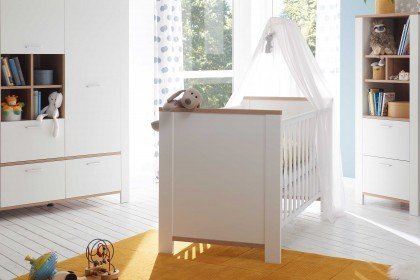 Adele von Mäusbacher - Babybett mit breiten Sprossen - weiß matt