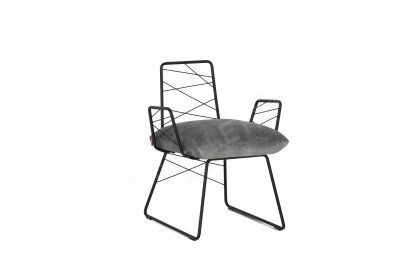 Cosy von Mobitec - Stuhl mit Armlehnen in Steel