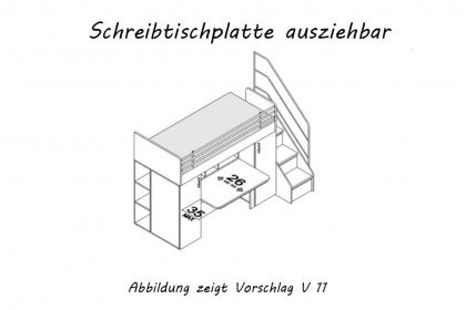level 2 von Rudolf - Etagenbett mit Schreibtisch und Schrank-Set