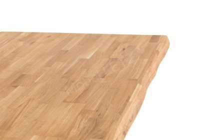 Tim-dining von Elfo Möbel - Esstisch mit Baumkanten, in Eiche geölt
