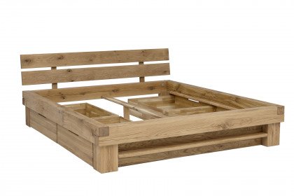Timber von WOODLIVE - Holzbett Wildeiche mit Bettkästen
