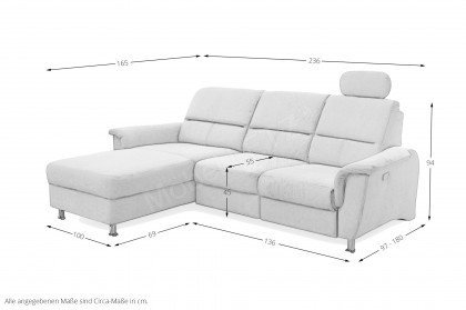 Parole von Benformato - Polsterecke links silber