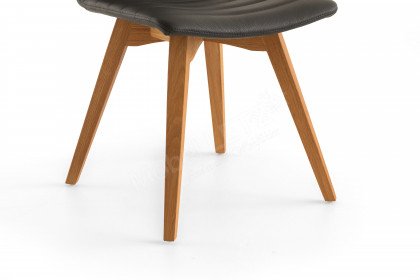 Muralto von SIT Mobilia - Holzstuhl mit Lederbezug