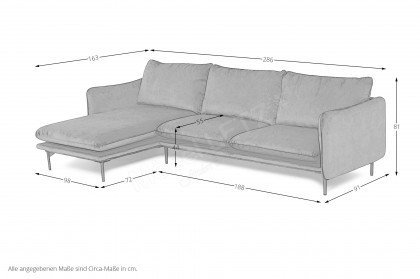 Suny von Vilmers - Ecksofa links moss