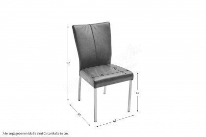 New Roma von SIT Mobilia - Stuhl in Schwarz & Edelstahl
