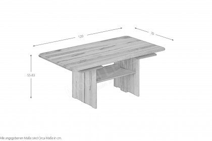 1690 von Vierhaus - Couchtisch in Kernbuche