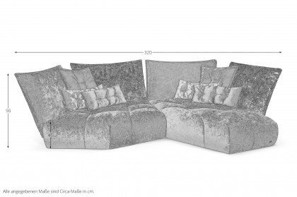 Matilda von Bretz - Designersofa rechts frappé-moon dust-greige