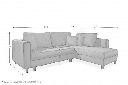 Modell 153 von Sofa-Team - Ecksofa Variante rechts anthracite