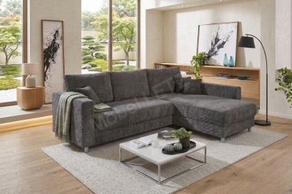 Modell 153 von Sofa-Team - Eckcouch Ausführung rechts graphite