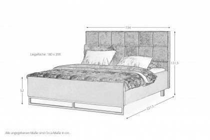 PB-2050 von BED BOX - Polsterbett in Grau