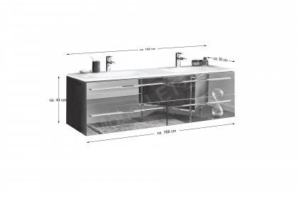Bad 109 von LEONARDO living - Badezimmer in Glas metallic