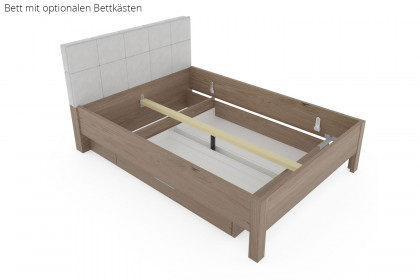CD Studioline von Disselkamp - Bett Balkeneiche mit Kopfteilpolster